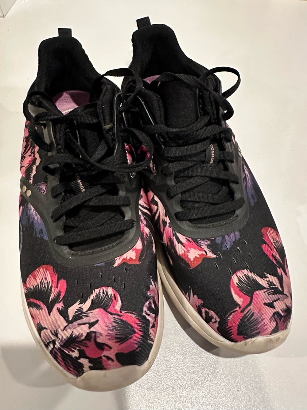 Ryka Women's Black Sneakers with Pink Floral Print